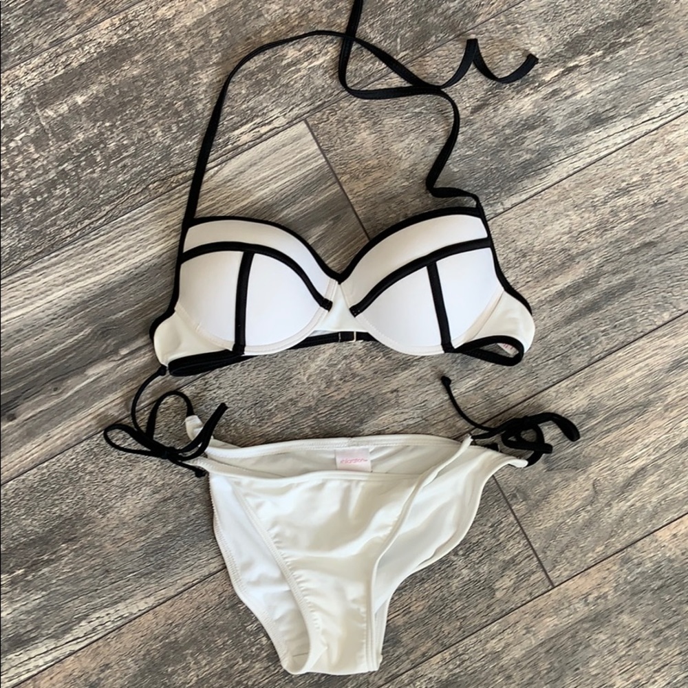 Target black and white bikini
